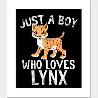 Just A Boy Who Loves lynx Posters and Art